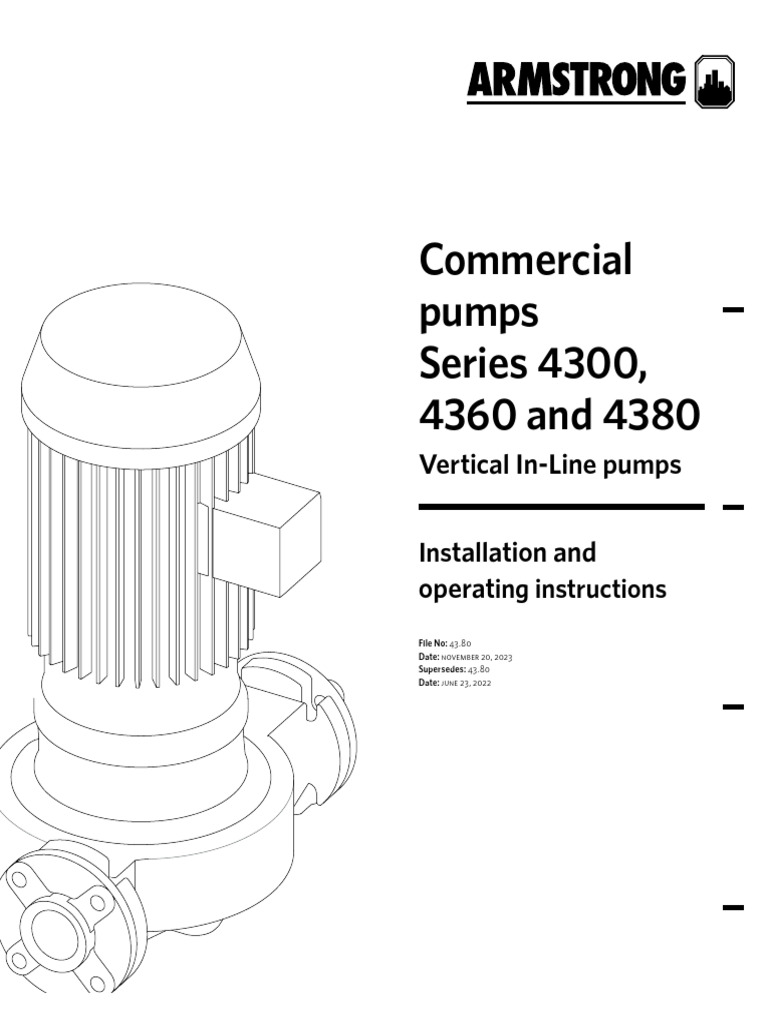 Armstrong 4300/4380 Installation Guide | PDF | Pump | Pipe (Fluid ...