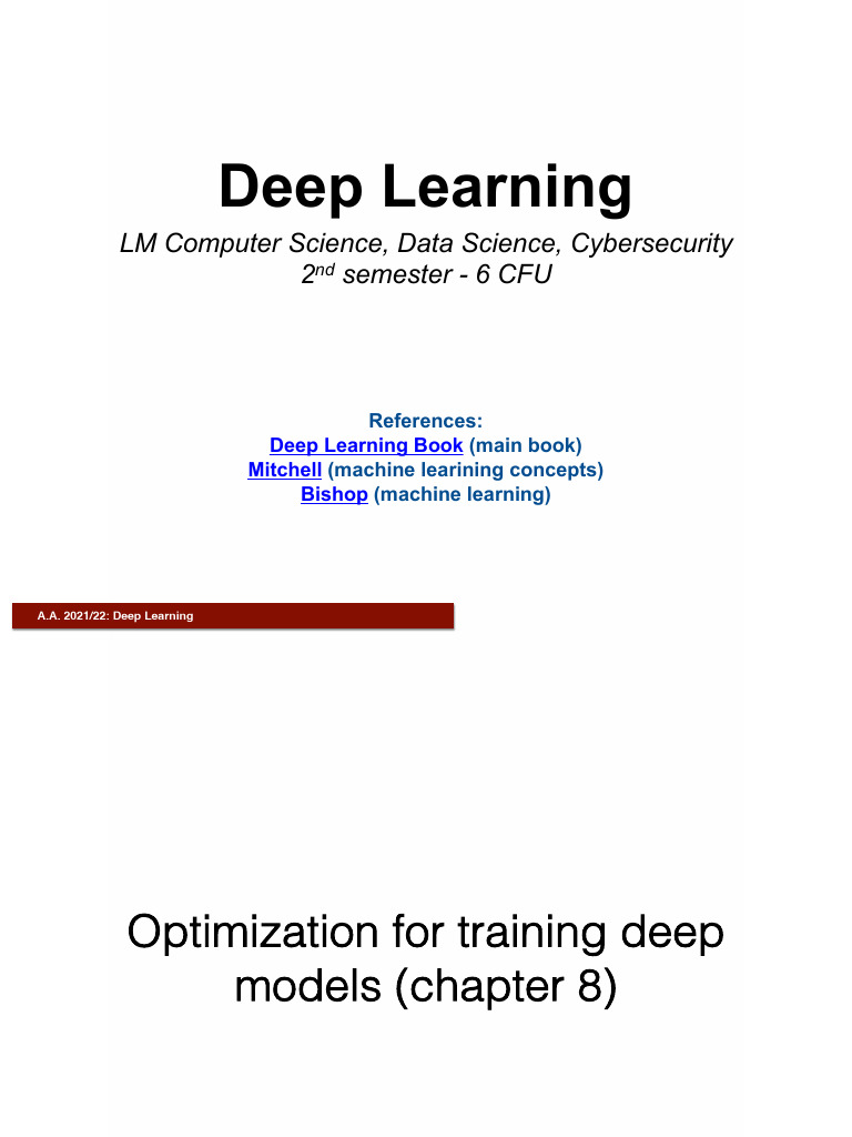 Deep Learning Optimization Techniques | PDF | Mathematical Optimization ...