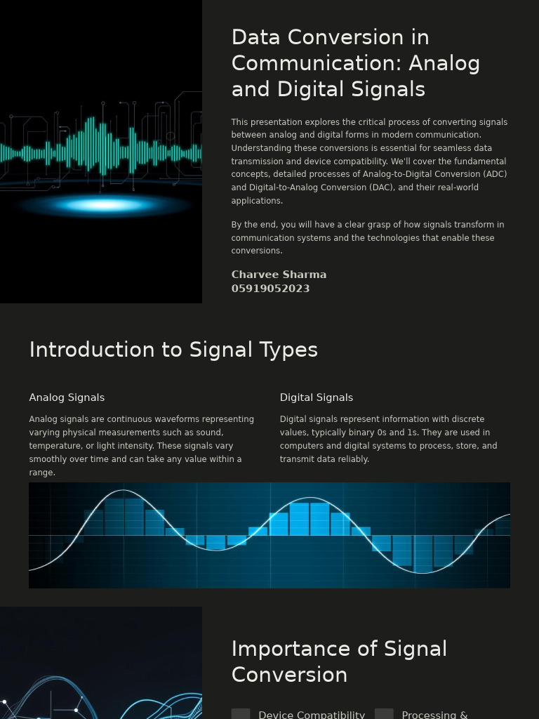 Analog-Digital Signal Conversion Explained | PDF | Digital To Analog ...