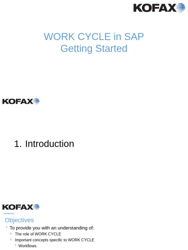 WORK CYCLE Overview in SAP | PDF | Software | Computing