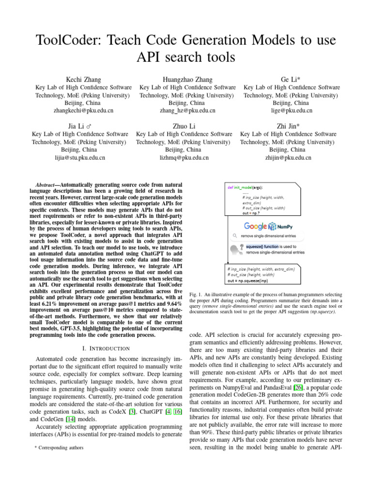 ToolCoder: Enhancing Code Generation | PDF | Computer Programming ...