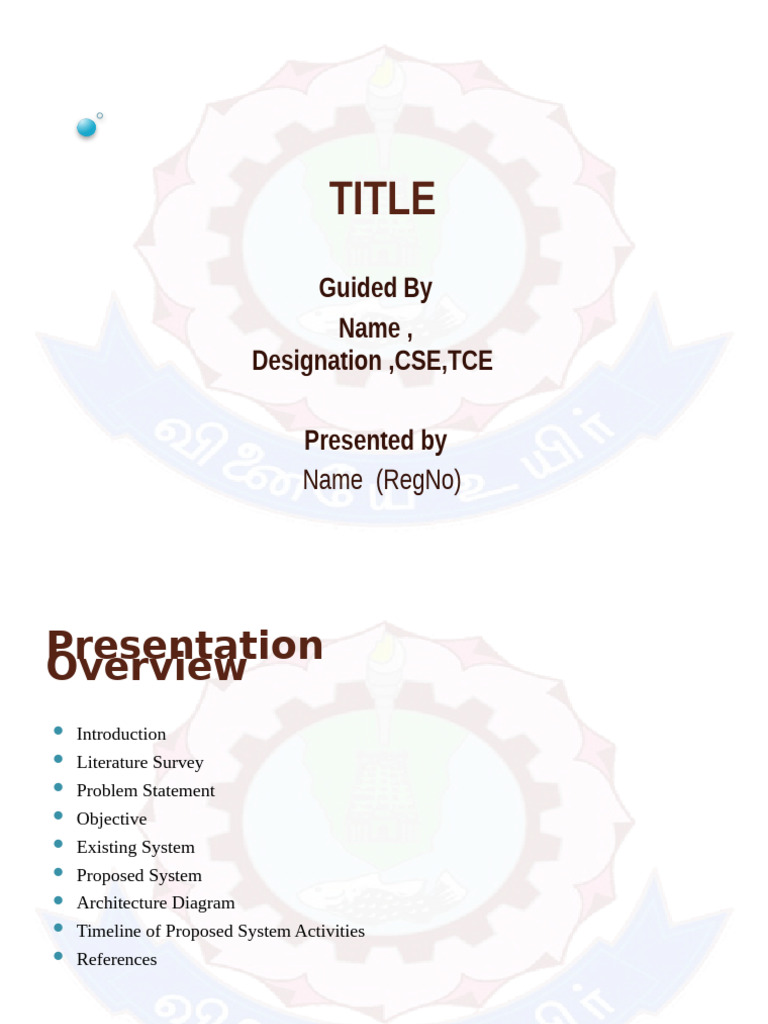 CSE III Year V Sem Review1 Template - MND | PDF