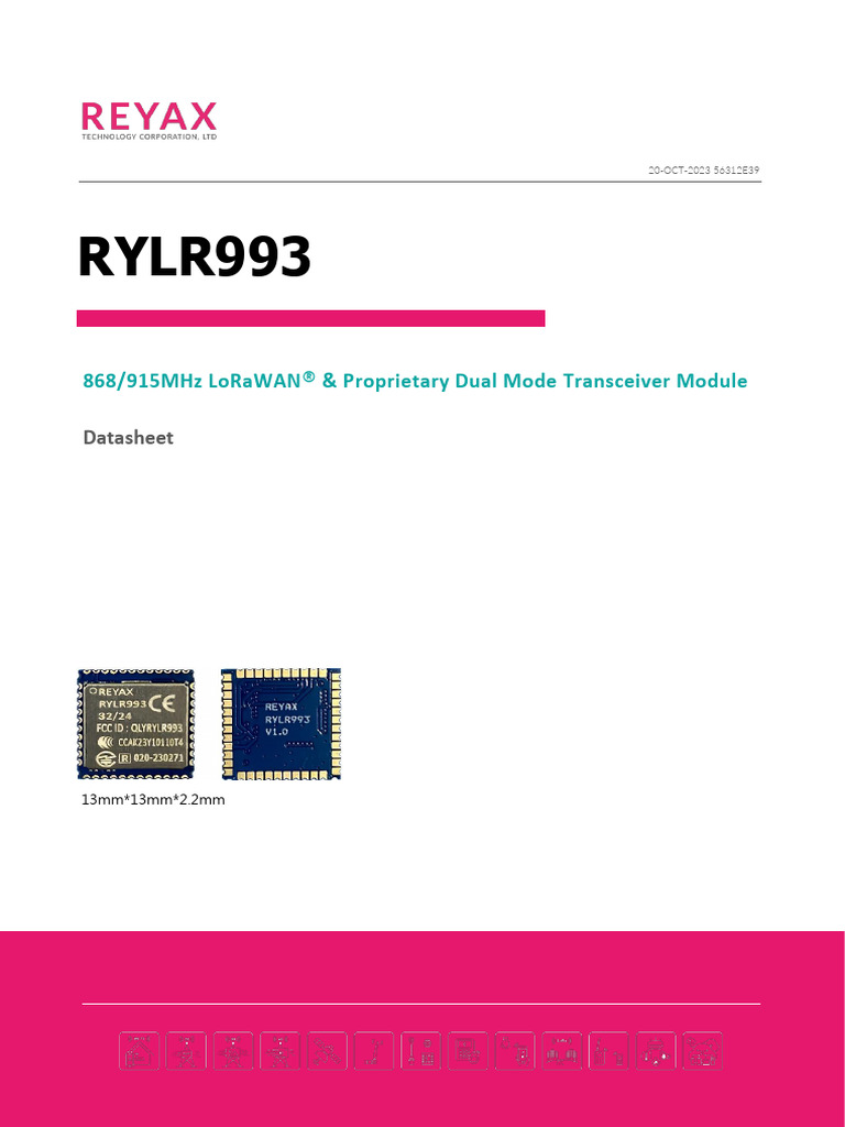 RYLR993_lite LoRaWAN® & Proprietärer Dual-Mod Produktbild-Vorschau 2