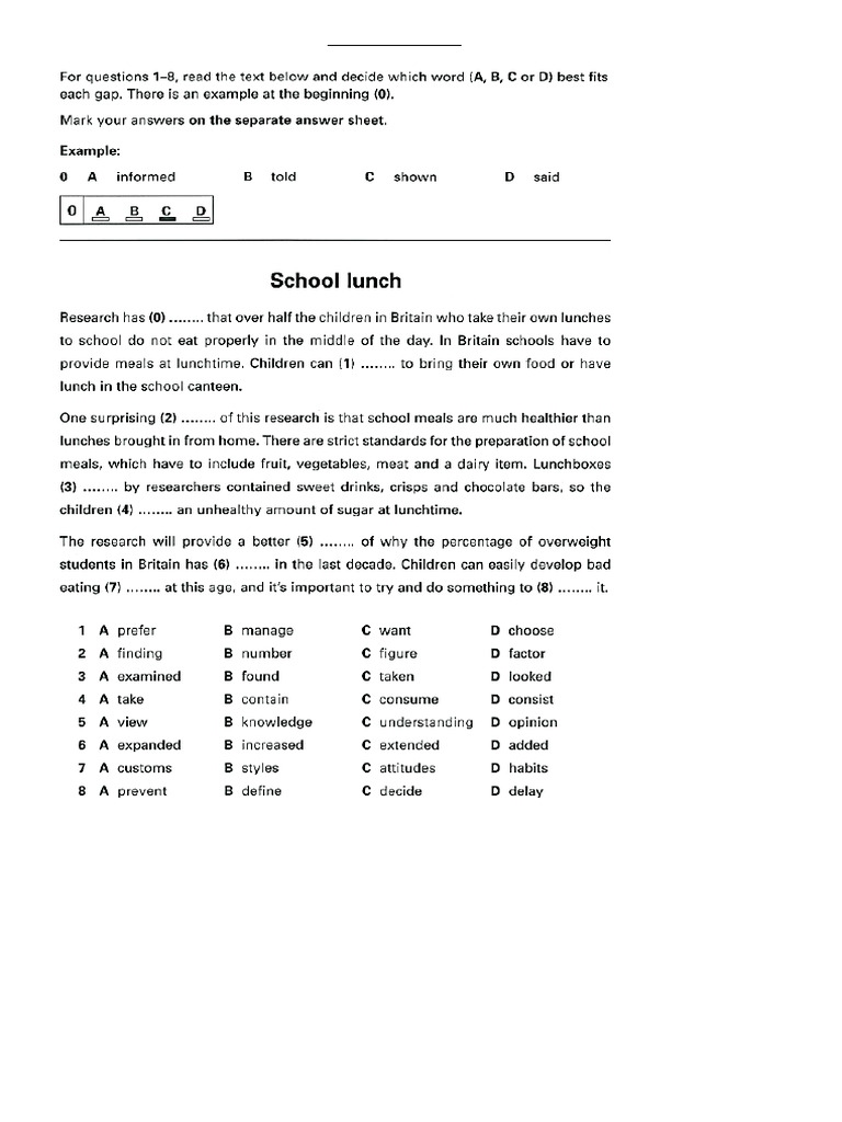 FCE Extra Practice 10 | PDF