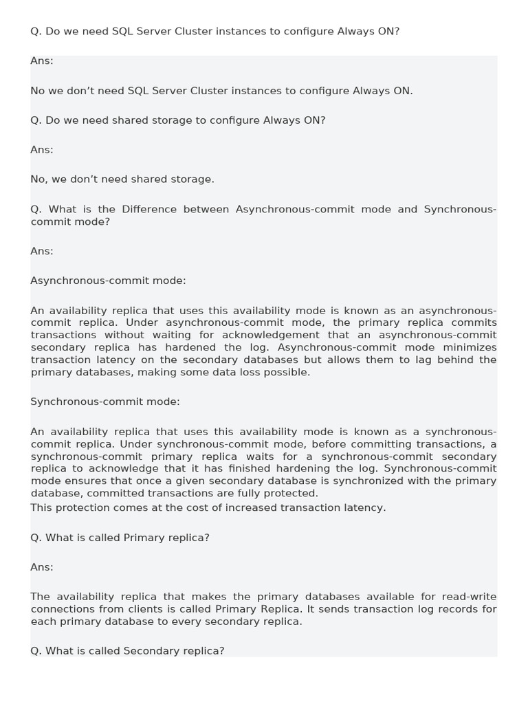 Availability Database Synchronization States | PDF | Databases ...