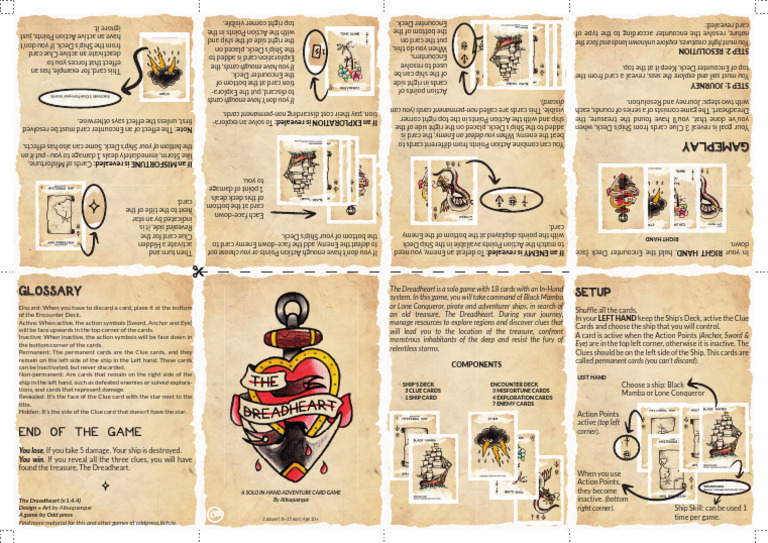 Dreadheart: Solo Card Adventure Guide | PDF | Playing Cards | Gaming