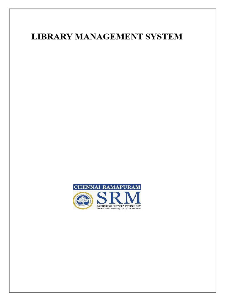 Library Management System Project Report | PDF | Library (Computing ...