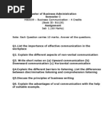 Download Mba - Assignment- Business Communiction by Nitesh Chawada SN90354596 doc pdf