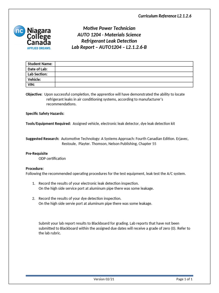 Lab Report AUTO1204-L2.1.2.6-B | PDF