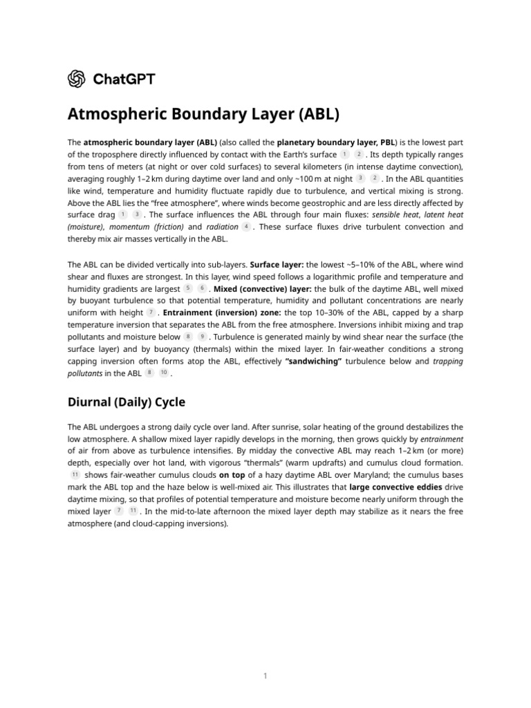 Understanding the Atmospheric Boundary Layer | PDF | Physical Phenomena ...