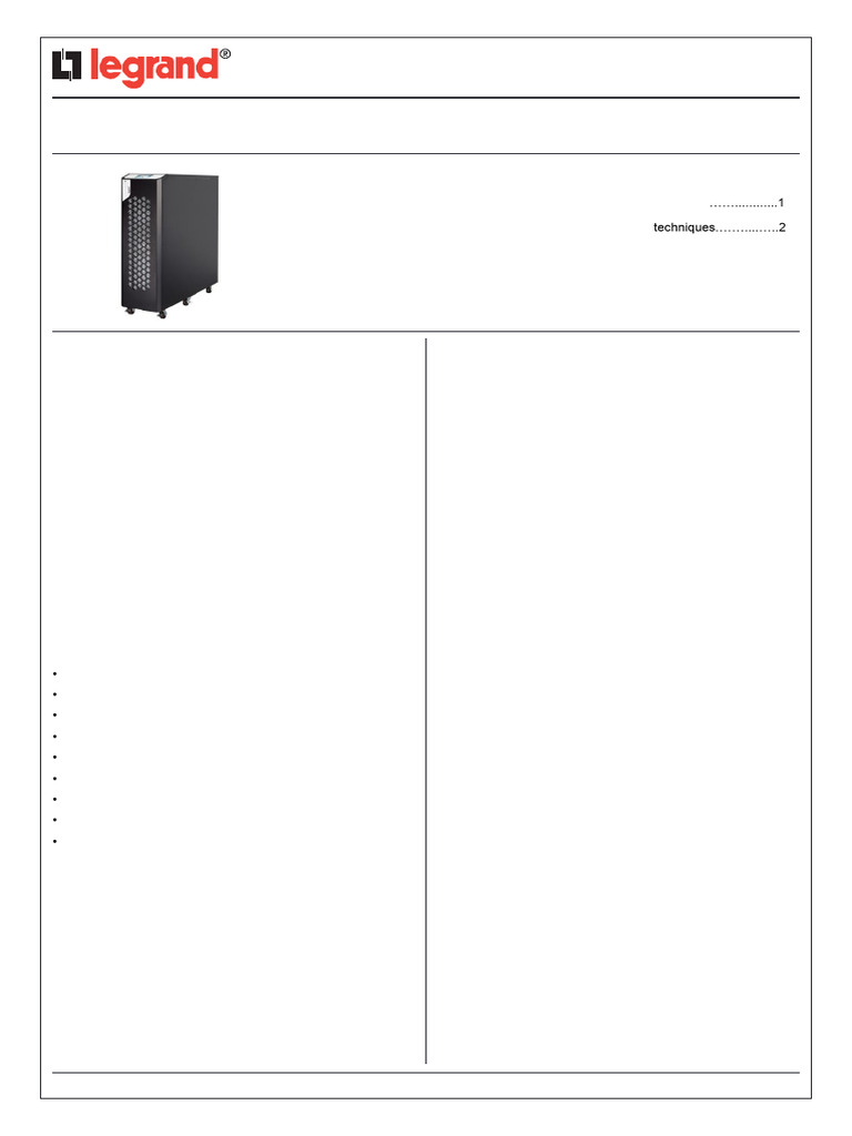 Onduleur Keor Compact 10-20kVA ASI | PDF | Onduleur | Puissance (physique)