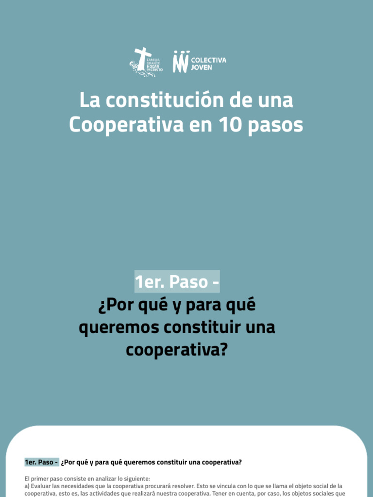 Cómo constituir una cooperativa en 10 pasos | PDF | Cooperativa | Contador