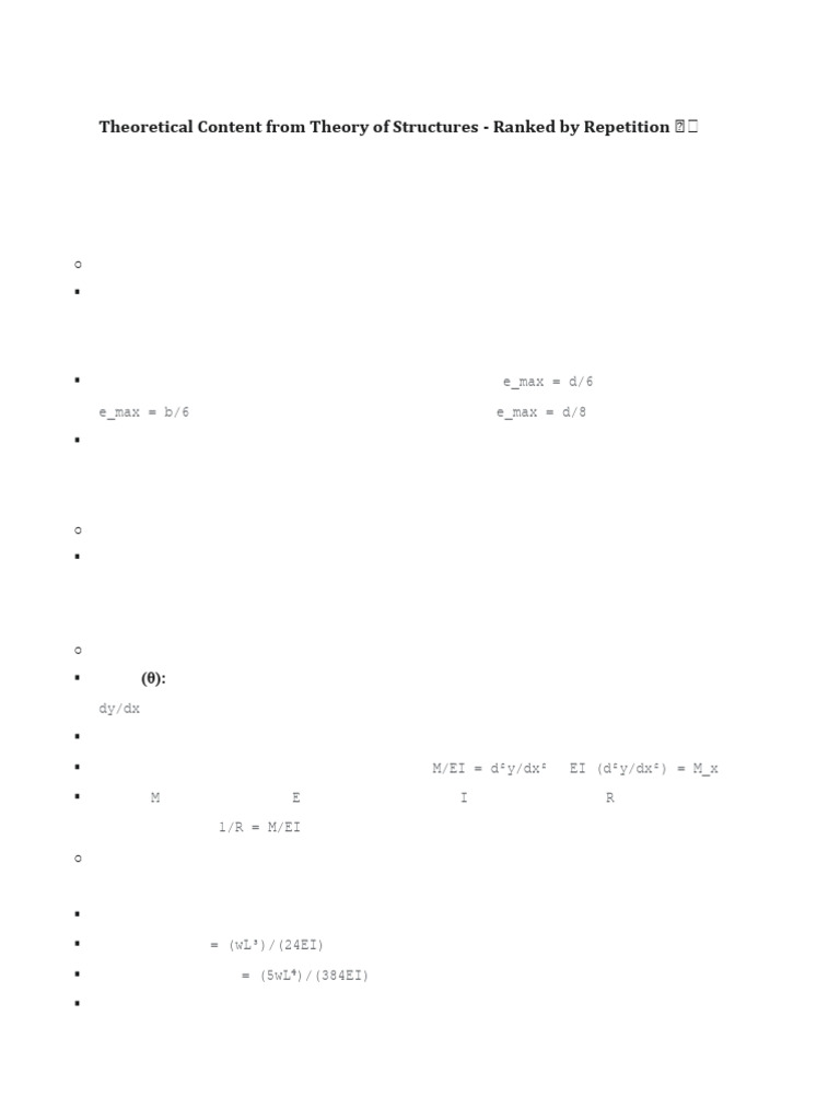 Tos Theory | PDF | Beam (Structure) | Bending