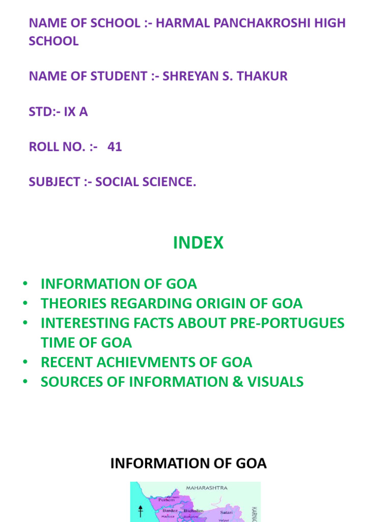 Theories on Goa's Origin and Geography | PDF
