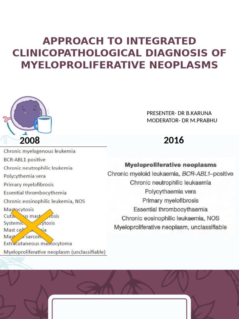 Integrated Diagnosis of Myeloproliferative Neoplasms | PDF | Blood ...