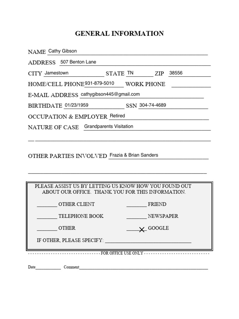 2 General Information Sheet (3) 2 | PDF