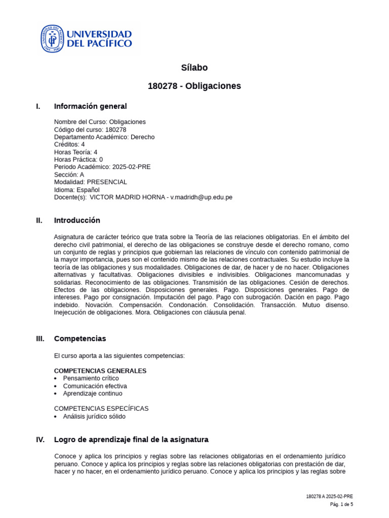 Curso de Obligaciones en Derecho Civil | PDF | Derecho civil (sistema ...