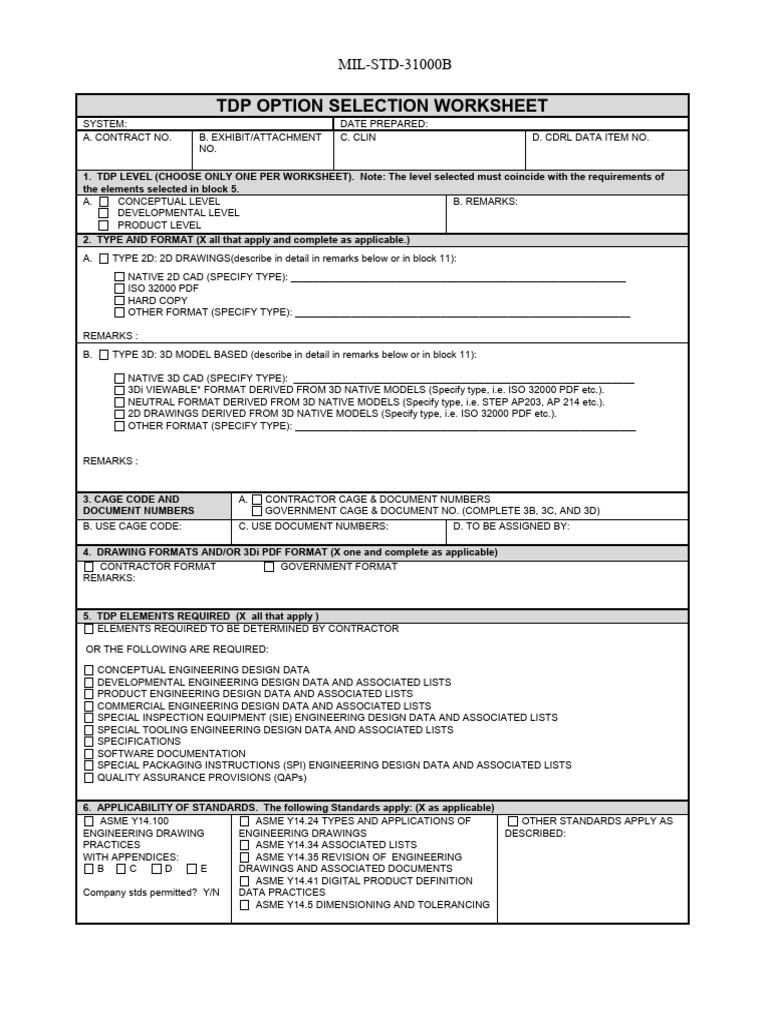TDP Option Selection for MIL-STD-31000B | PDF | Computing