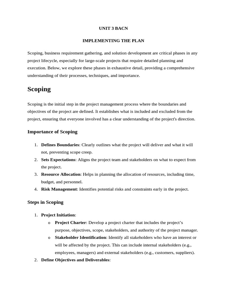 Project Management: Scoping & Requirements | PDF | Use Case | Project ...
