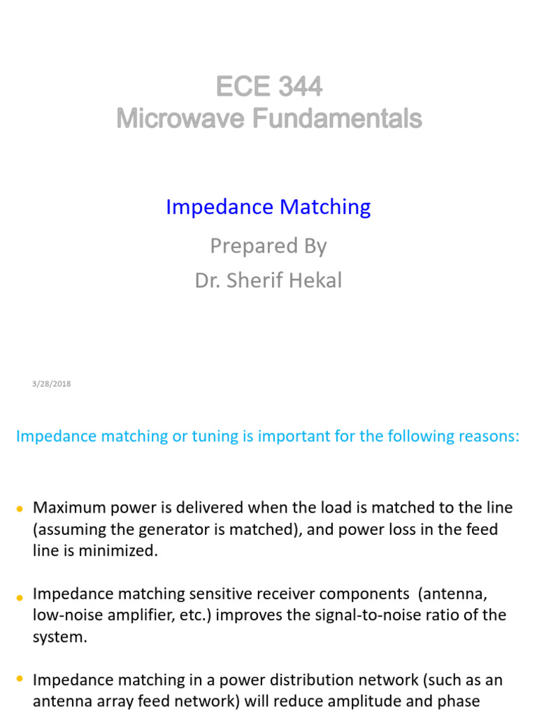 Impedance Matching Techniques Explained | PDF | Electrical Impedance ...