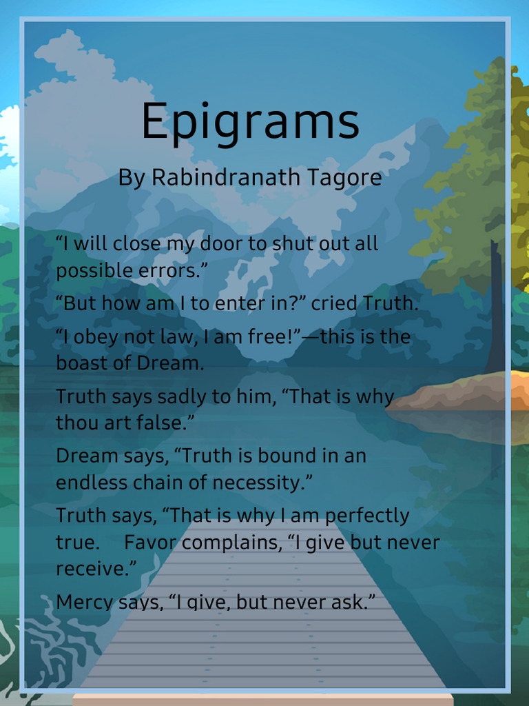 Epigrams on Truth and Freedom | PDF