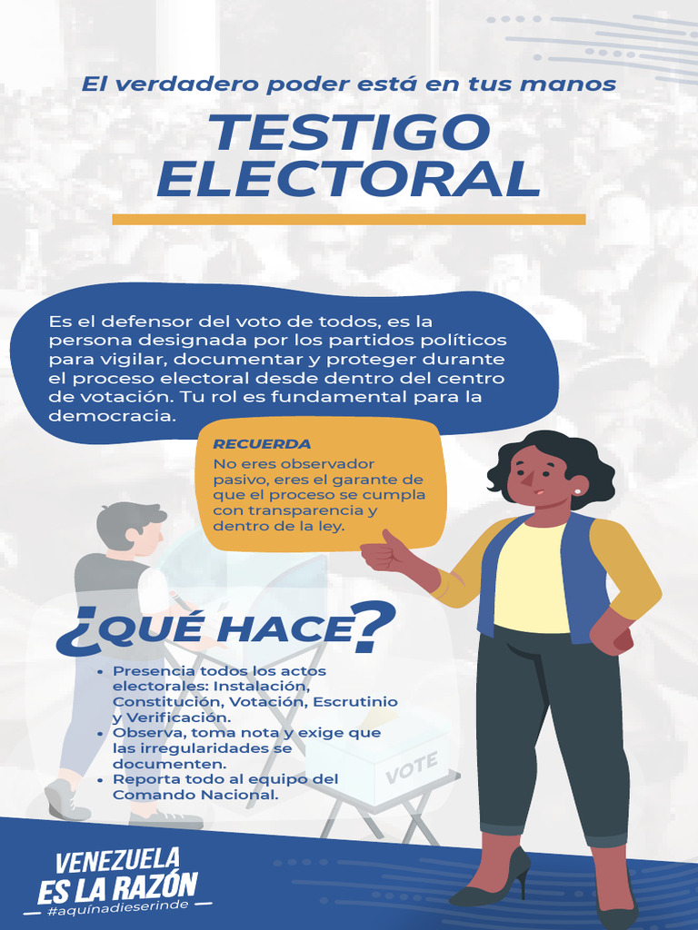 Función del Testigo Electoral en Votaciones | PDF | Votación | Toma de ...