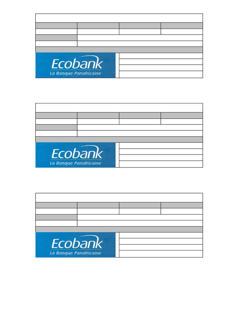 RIB d'AFROCOMM EXPORT - ECOBANK CI | PDF