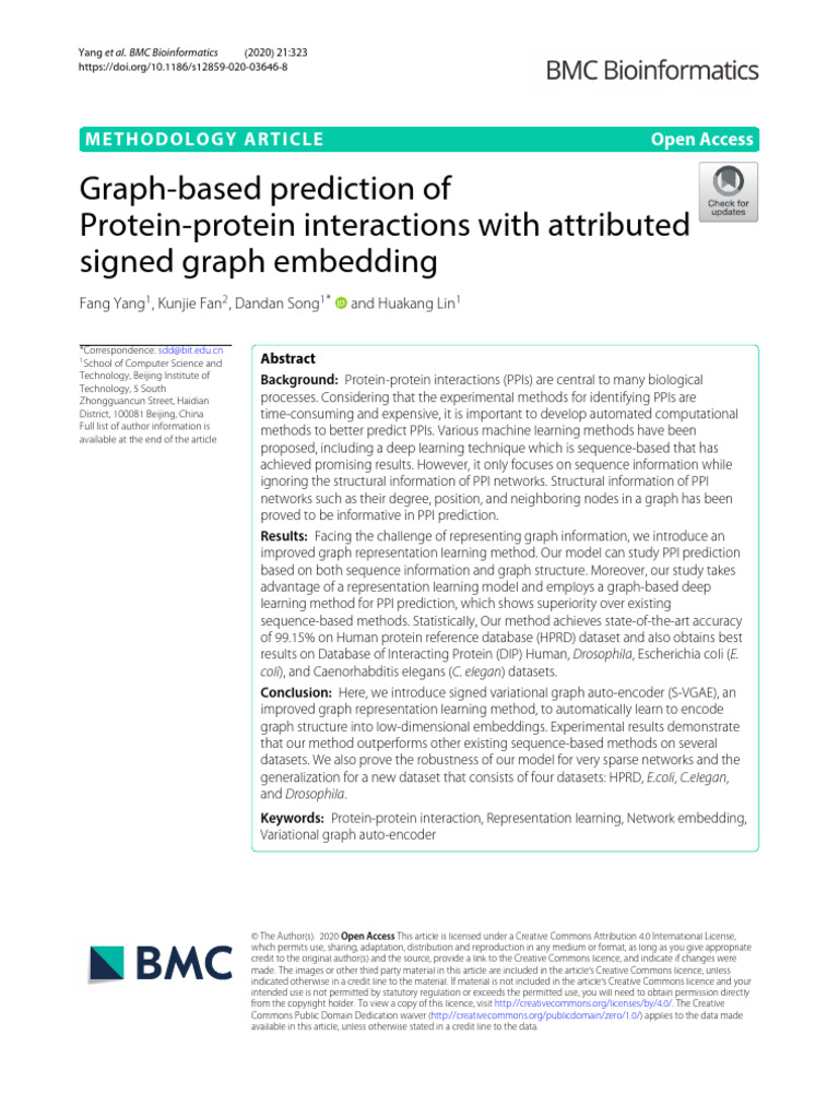Graph-Based PPI Prediction Method | PDF | Sensitivity And Specificity ...