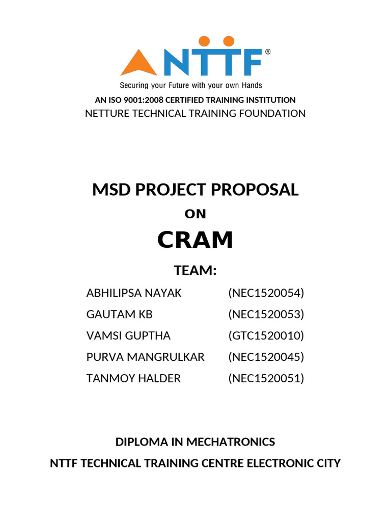 MSD Project Proposal: Team | PDF