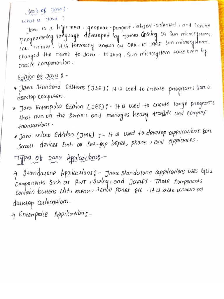 Smita Java Notes Abhi MSCB | PDF