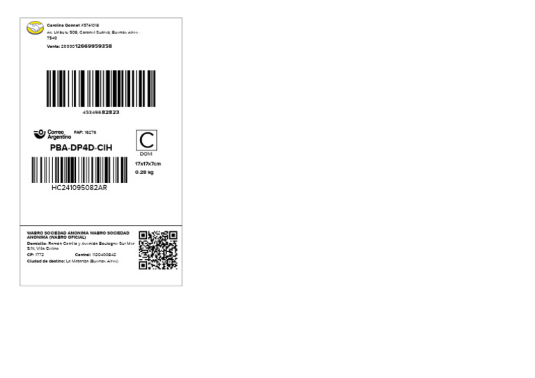 Shipment Labels 250818132515 | PDF