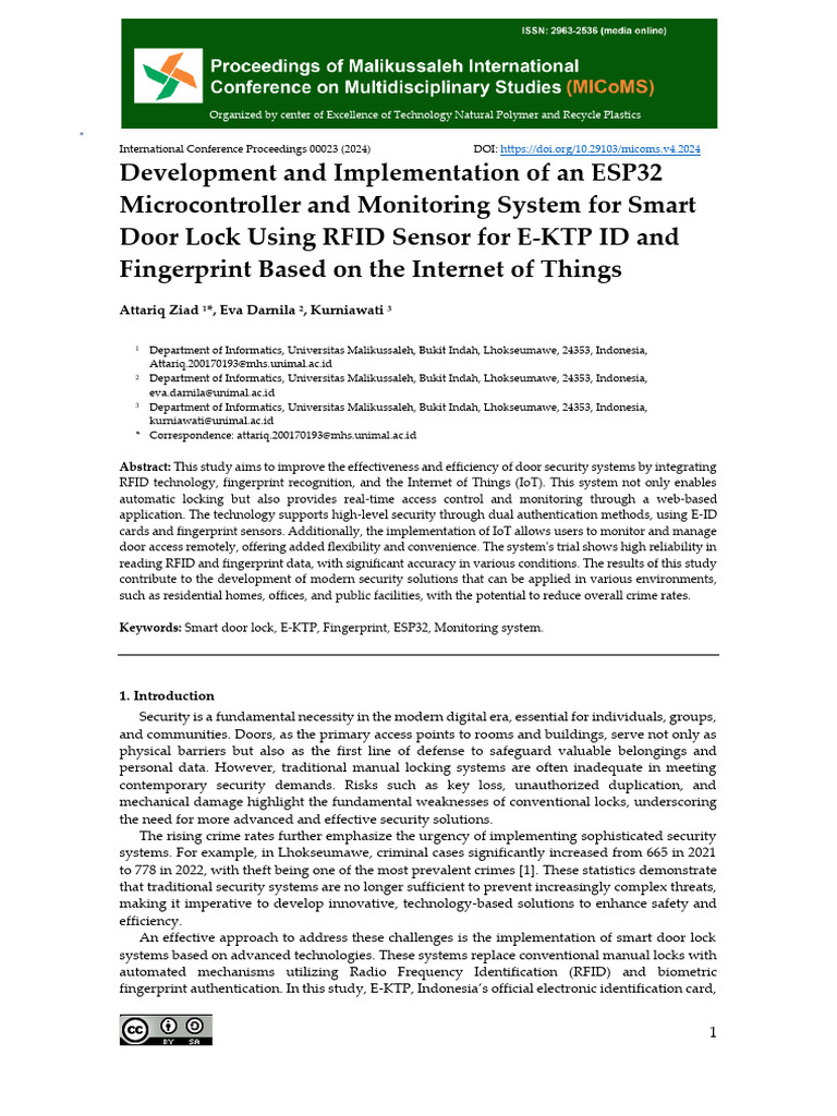 Development and Implementation of An ESP32 Microco | PDF | Computer ...