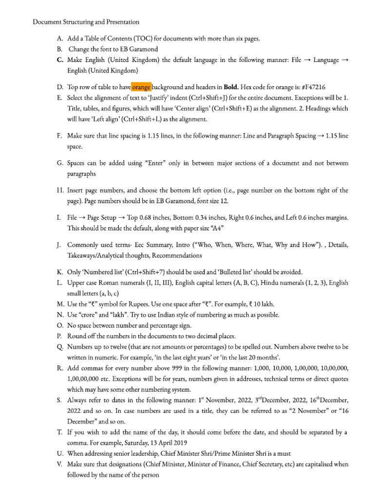 Document Structure Guideline | PDF