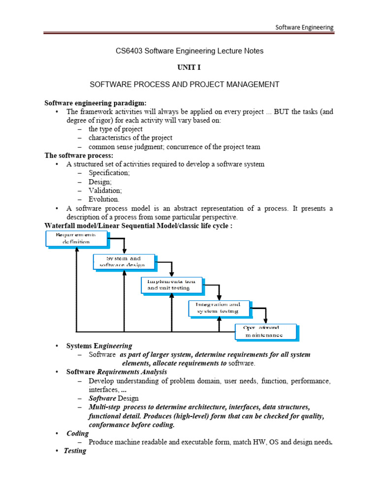 Software Engineering Process Overview | PDF | System | Software ...