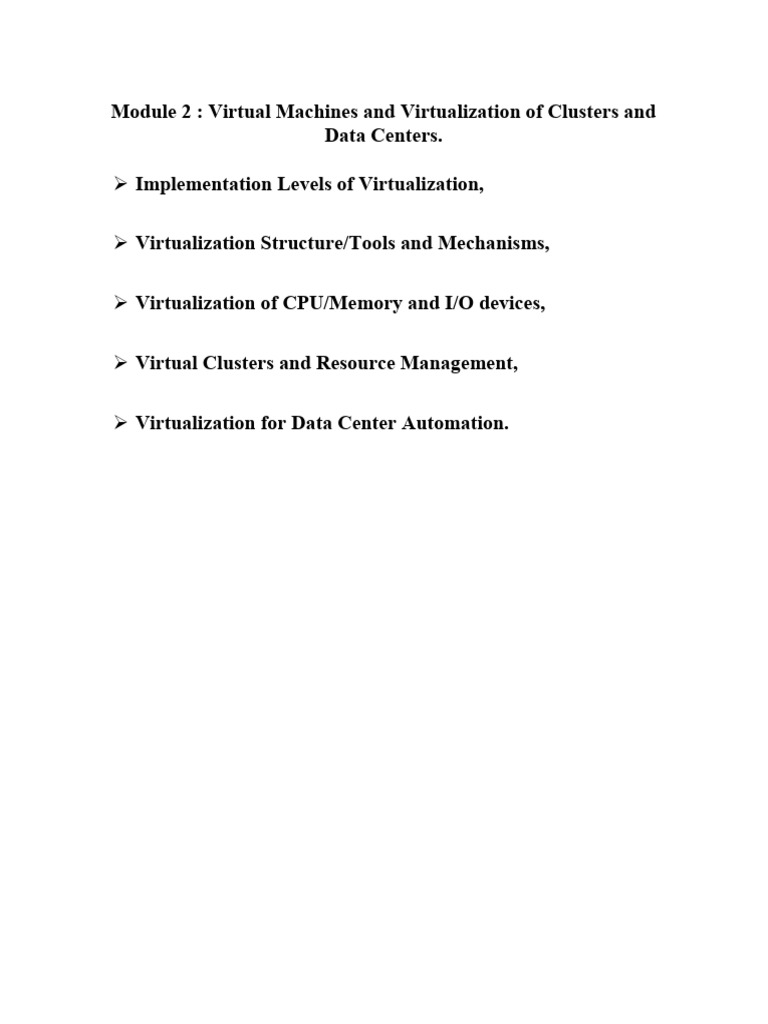 Virtual Machines & Data Center Virtualization | PDF | Virtualization ...