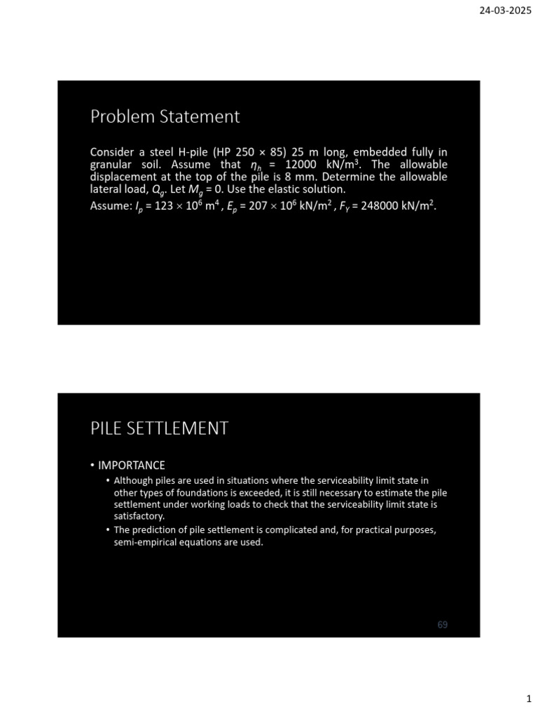 Settlement of Pile Foundation | PDF | Young's Modulus | Elasticity ...