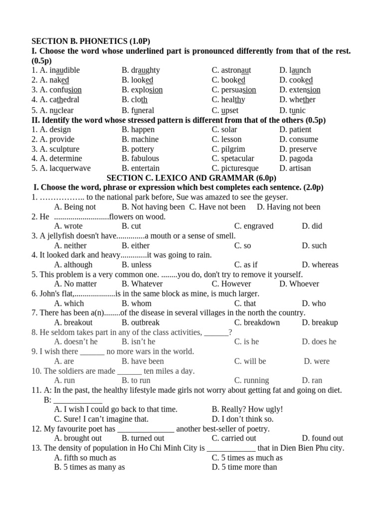 ĐỀ SỐ 26 | PDF