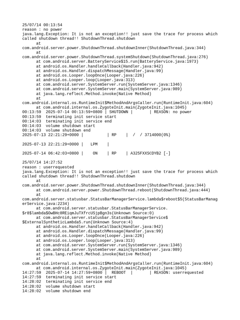 Android Shutdown and Reboot Log Analysis | PDF | Embedded Linux ...