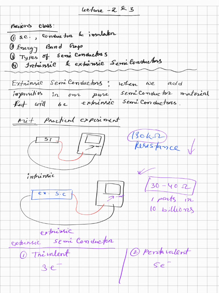 Lecture 3 and 4 Semiconductor Diode | PDF