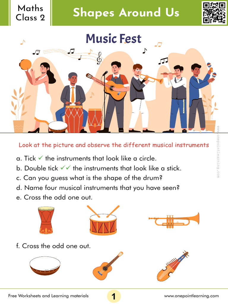 Class 2 Shapes and Patterns Worksheet | PDF | Shape | Classical Geometry