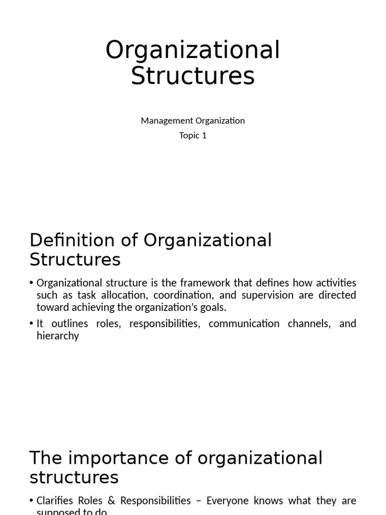Understanding Organizational Structures | PDF | Organizational ...
