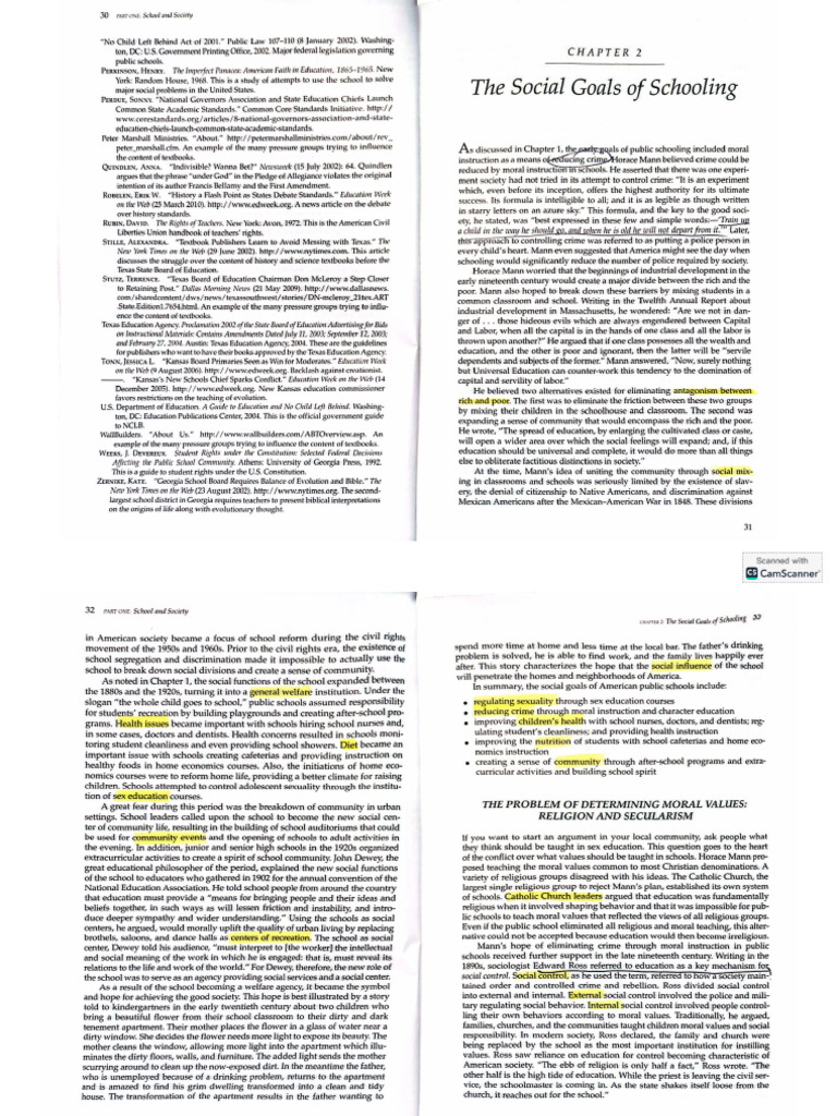 Spring+Chapter+2 +the+Social+Goals+of+Schooling | PDF