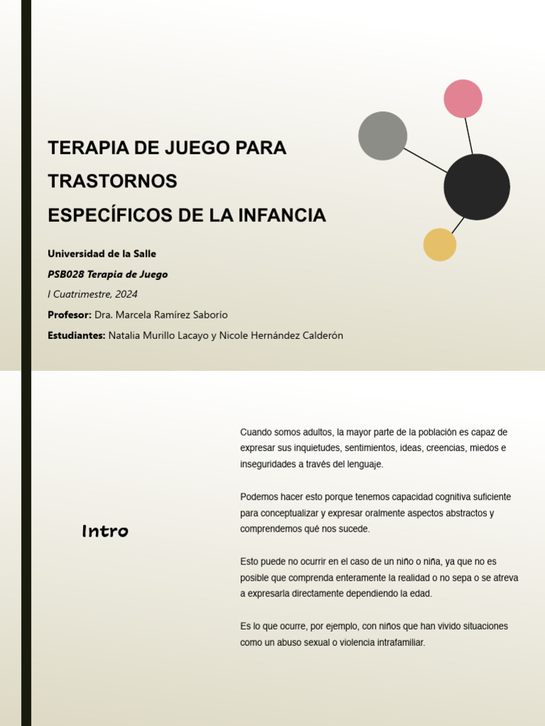 Terapia de Juego en Trastornos Infantiles | PDF | Ansiedad | Fobia