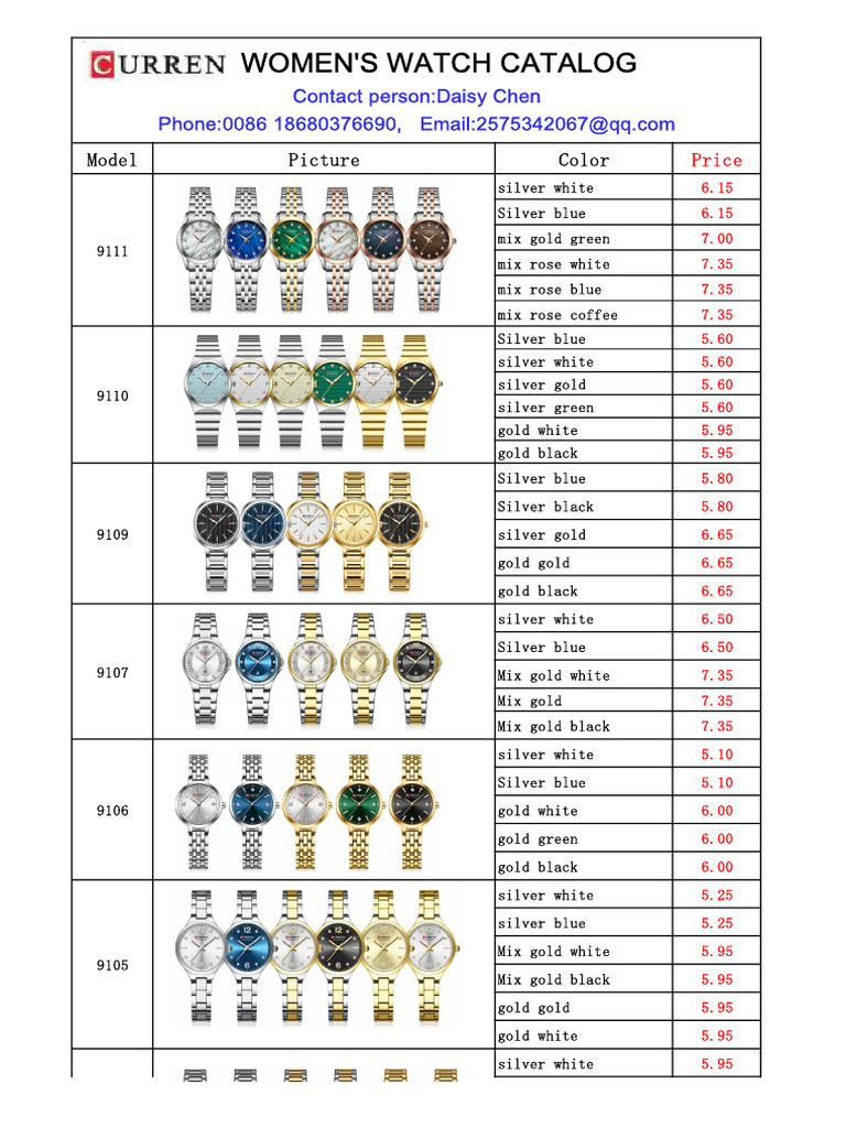 Women's Watch Catalog 2023 | PDF | Image Processing | Graphic Design