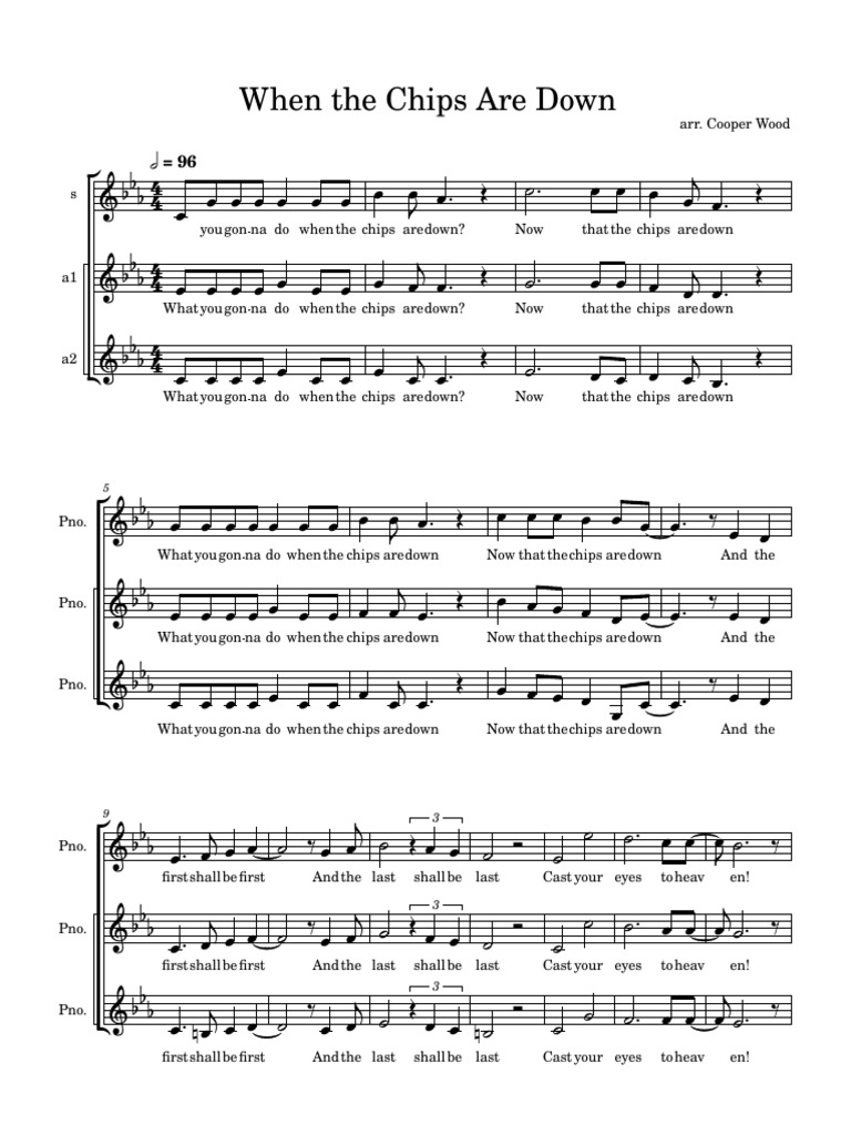 When the Chips Are Down Sheet Music | PDF
