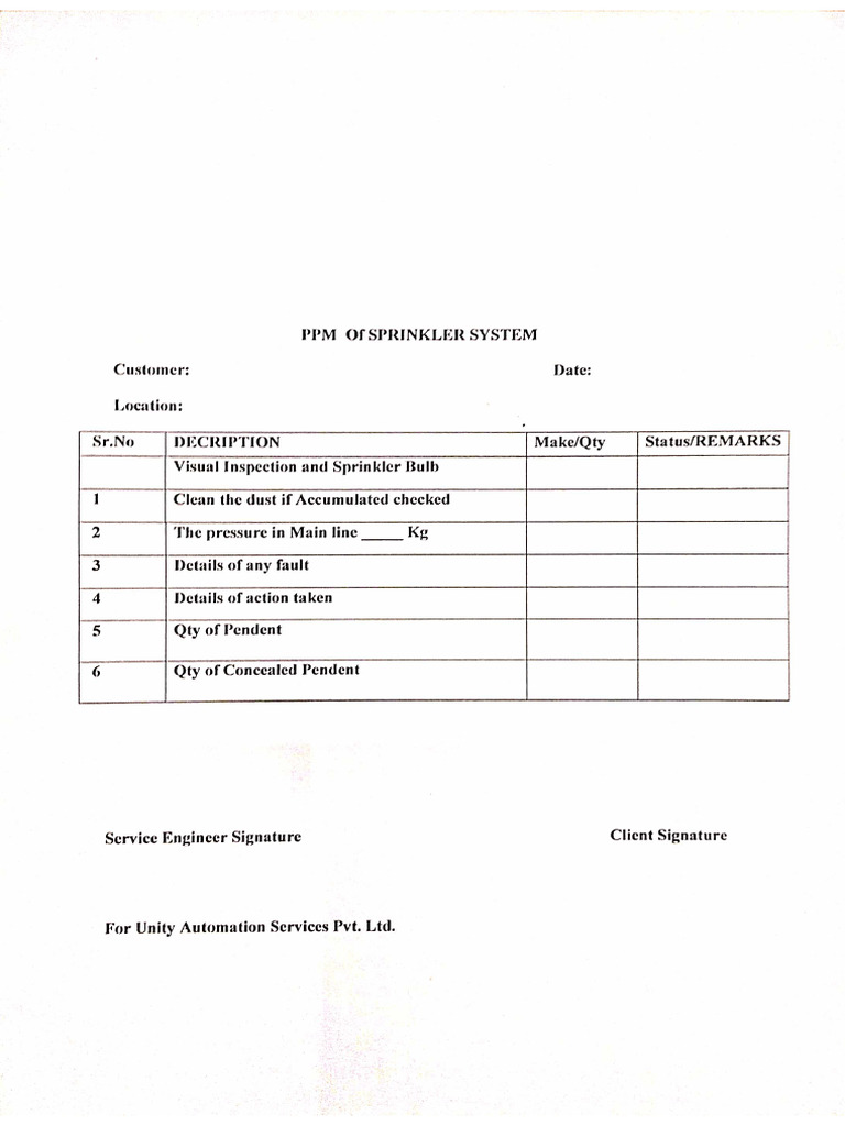 Sprinkler Format | PDF