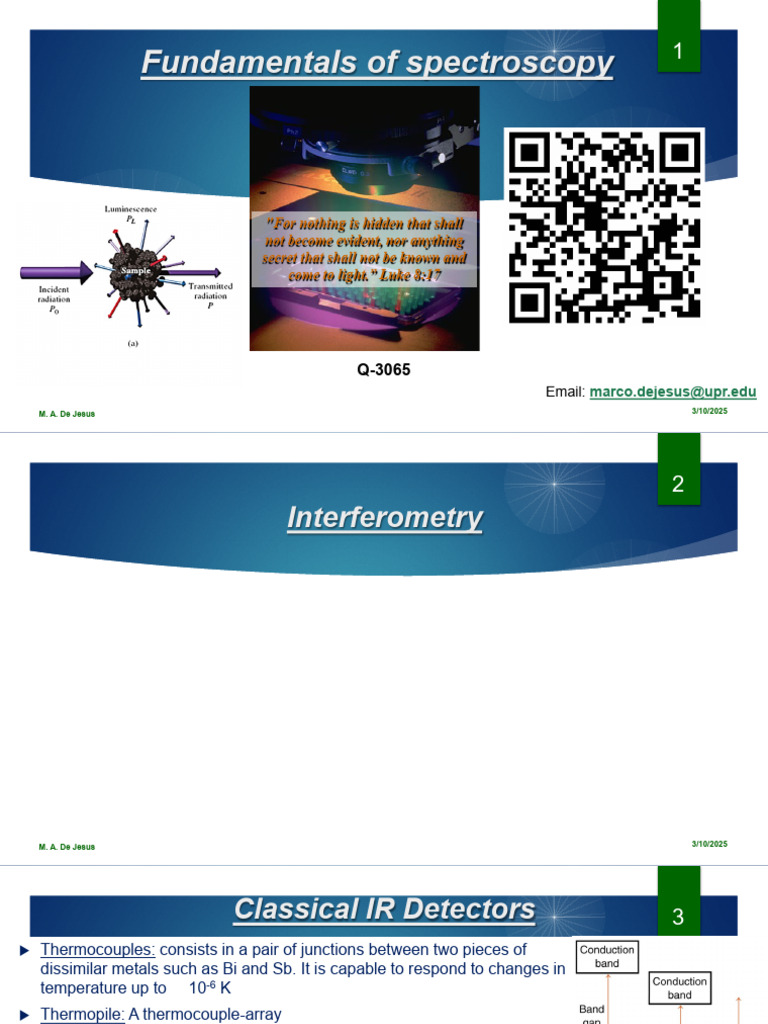 Lecture 21 Spectros Pdf Interferometry Electromagnetic Radiation