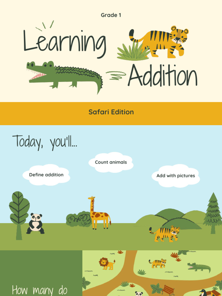 Grade 1 Addition Safari Presentation | PDF