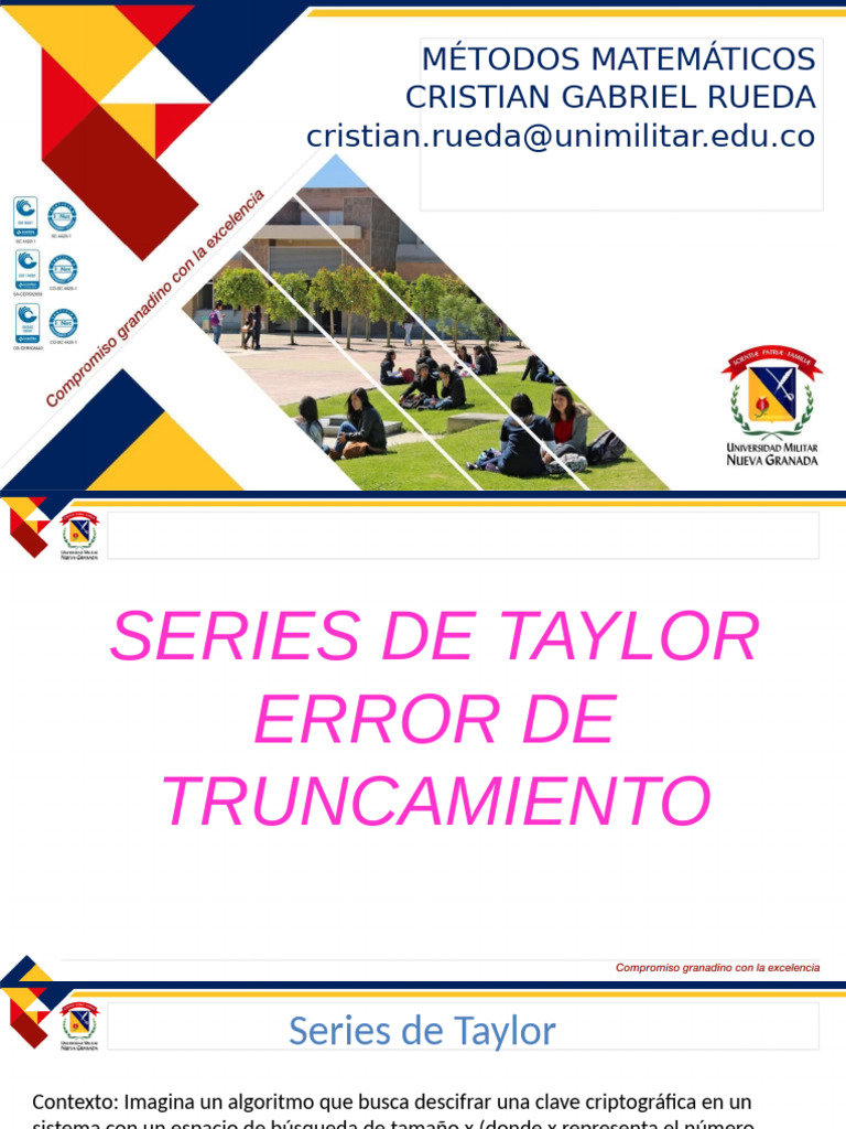 Series de Taylor y Error de Truncamiento | PDF
