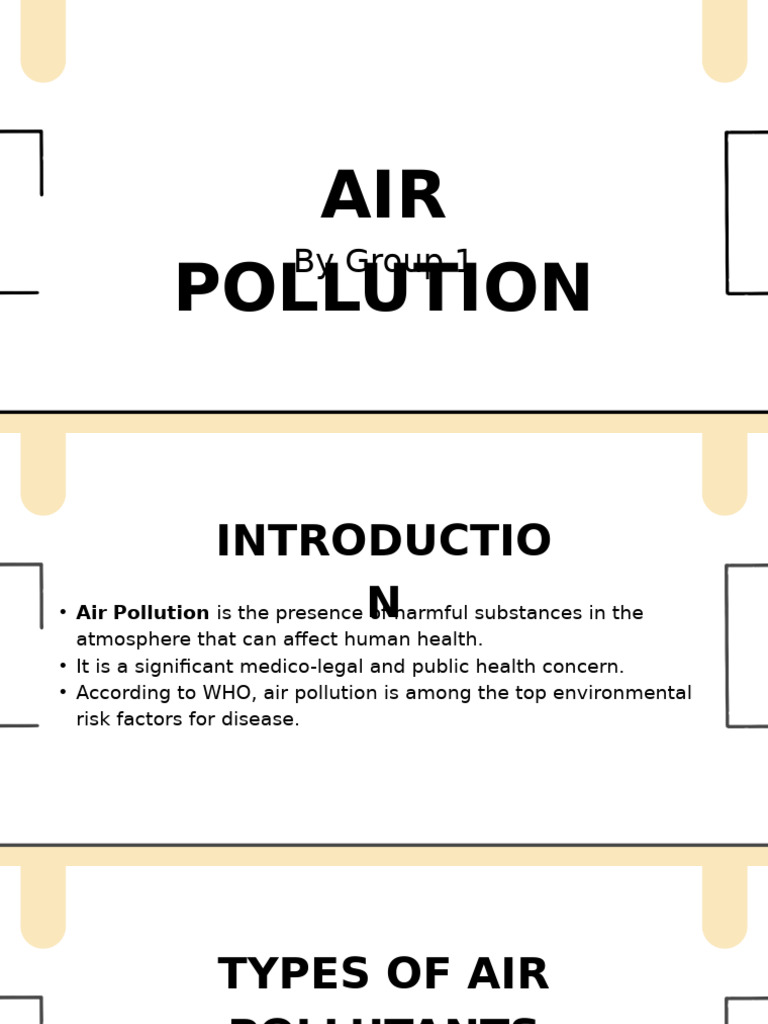 Group 1 Air Pollution | PDF | Air Pollution | Particulates